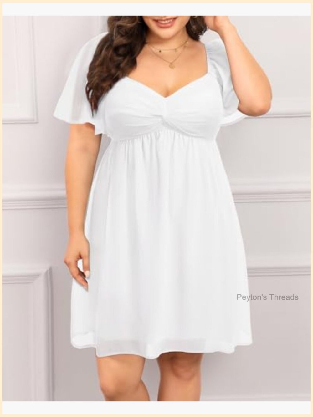 Plus Size Graduation Chiffon A-Line Short Dress Sweetheart Neckline Ruffle - Picture 4 of 7